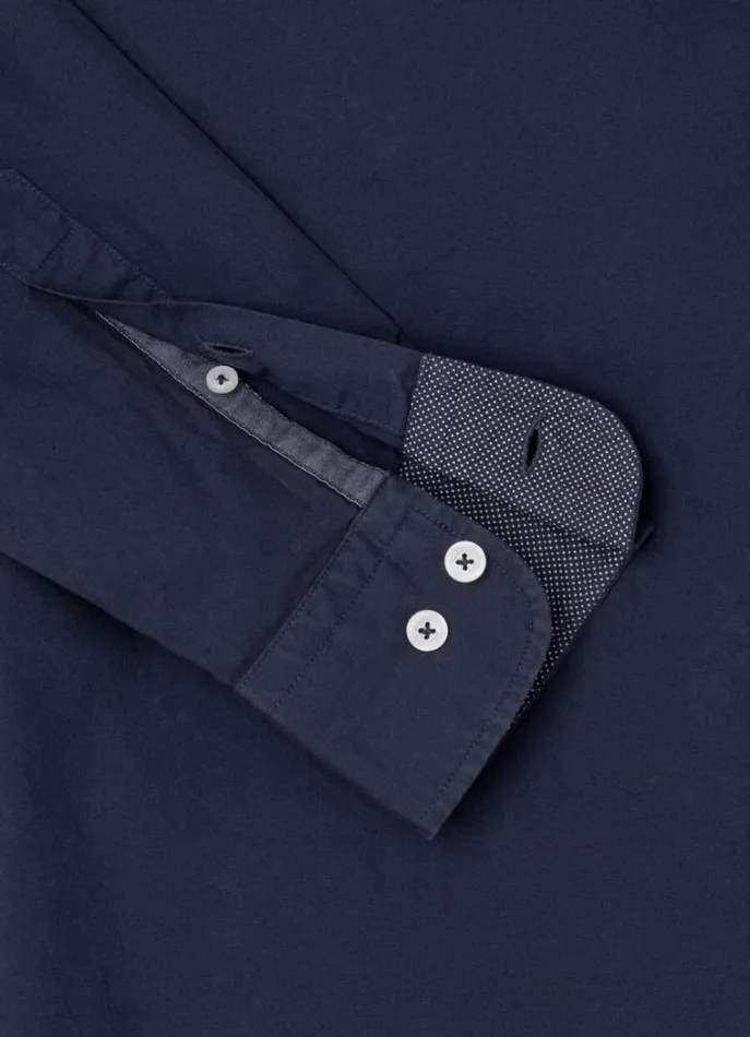 Men Shirts Hackett London Slim Fit Oxford Shirt Navy