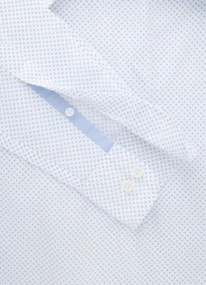 Men Shirts Hackett London Slim Fit Poplin Shirt Whitesky