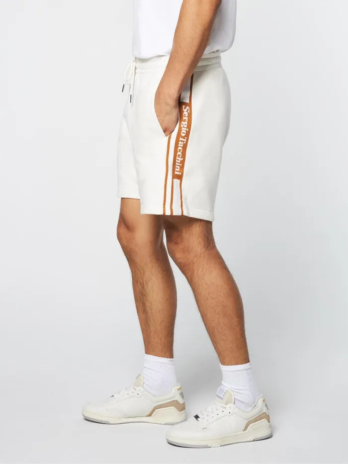 Men Shorts And Swim Sergio Tacchini Pereto Tape Short Gardenia