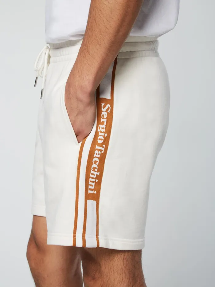 Men Shorts And Swim Sergio Tacchini Pereto Tape Short Gardenia