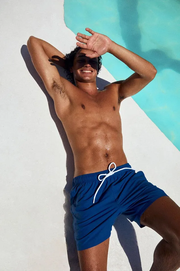 Men Shorts Cotton On Stretch Swim Short Pacific Blue