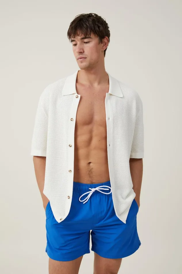 Men Shorts Cotton On Stretch Swim Short Pacific Blue Men Shorts Cotton On Stretch Swim Short Pacific Blue