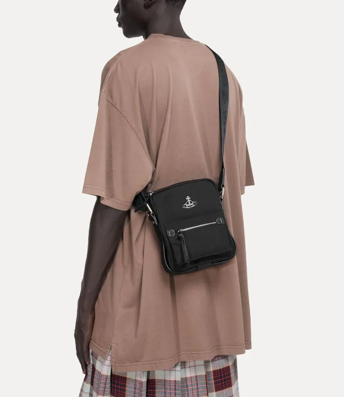 Men Small Jackson Crossbody Satchel Black Vivienne Westwood Crossbody Bags