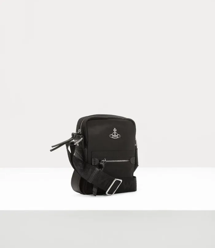Men Small Jackson Crossbody Satchel Black Vivienne Westwood Crossbody Bags