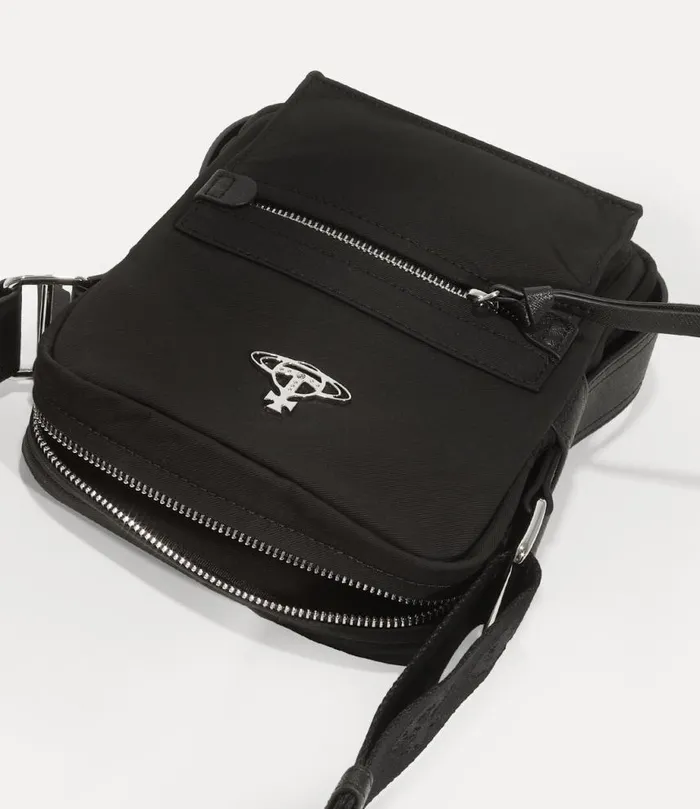 Men Small Jackson Crossbody Satchel Black Vivienne Westwood Crossbody Bags