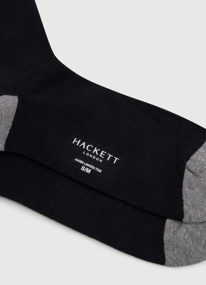 Men Socks and Underwear Hackett London TwoTone Socks Black