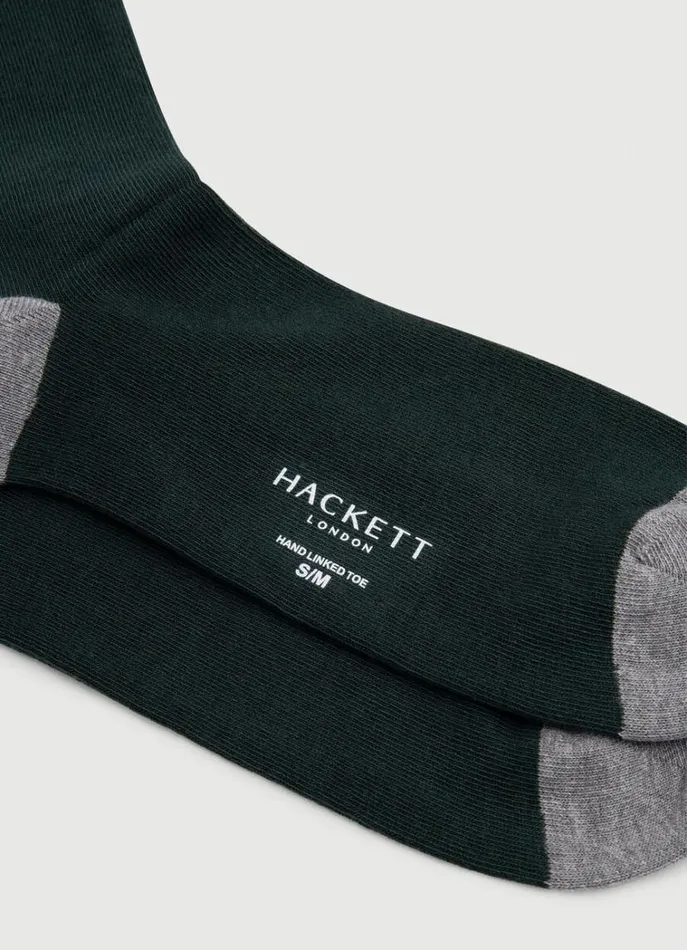 Men Socks and Underwear Hackett London TwoTone Socks Bottle Green