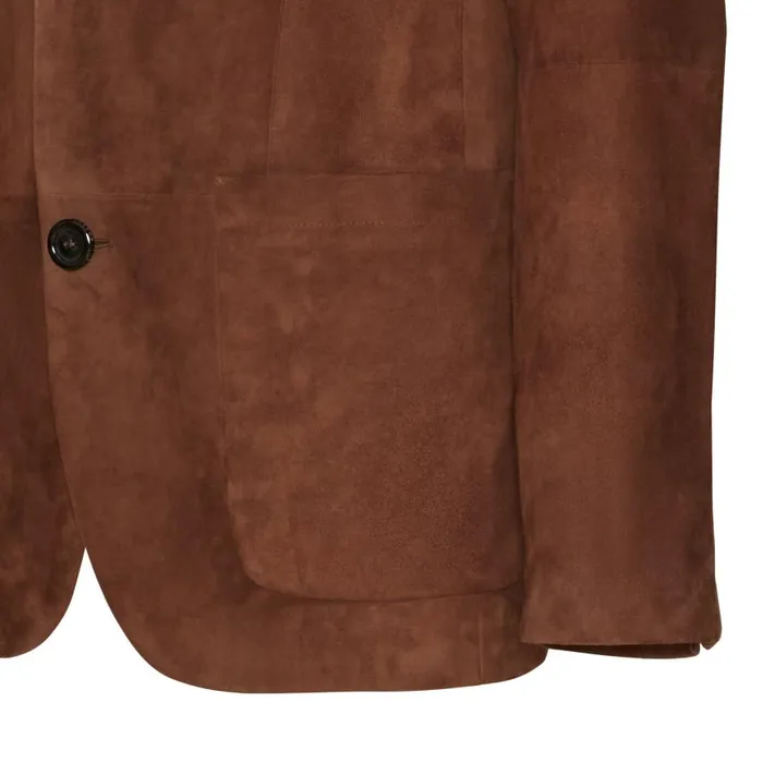 Men Suede Blazer Bark Brown Fratelli Rossetti View All Men Suede Blazer Bark Brown Fratelli Rossetti View All