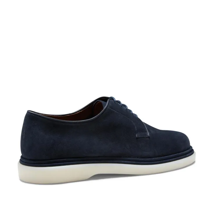Men Suede Laceup Shoe Navy Blue Fratelli Rossetti LaceUp Shoes Men Suede Laceup Shoe Navy Blue Fratelli Rossetti LaceUp Shoes