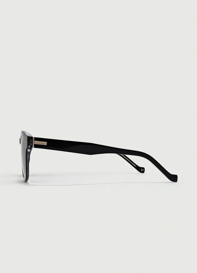 Men Sunglasses Hackett London Round Sunglasses Black
