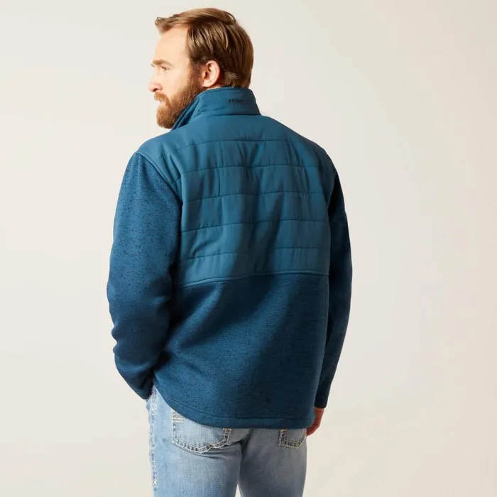 Men Sweatshirts and Hoodies Ariat Caldwell Reinforced Snap Sweater Majolica Blue