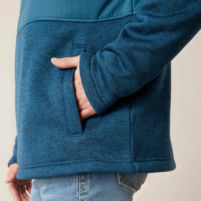Men Sweatshirts and Hoodies Ariat Caldwell Reinforced Snap Sweater Majolica Blue
