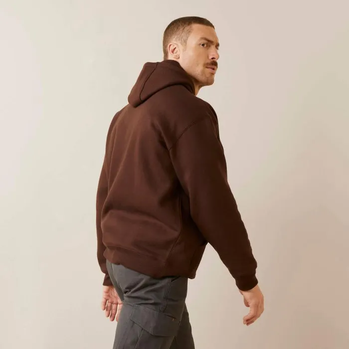 Men Sweatshirts and Hoodies Ariat Rebar Graphic Hoodie Coffee Bean Caramel Cafe
