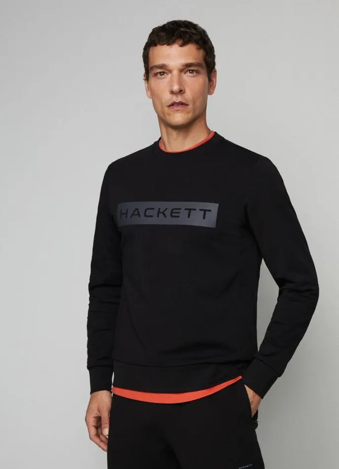 Men Sweatshirts Hackett London Hackett Sport Classic Sweatshirt Black