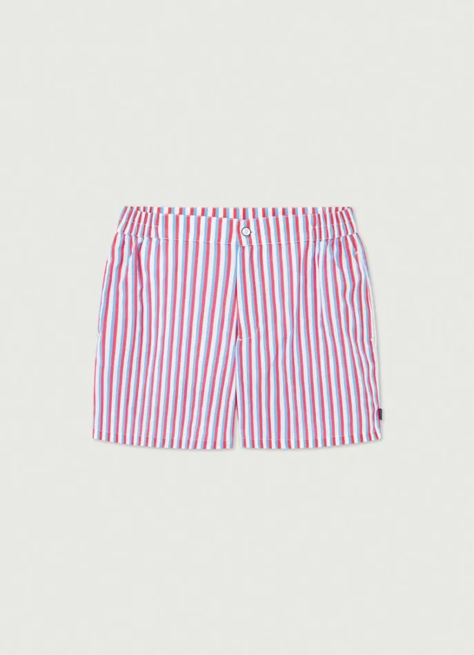Men Swimwear Hackett London Striped Swim Shorts Fuchsia