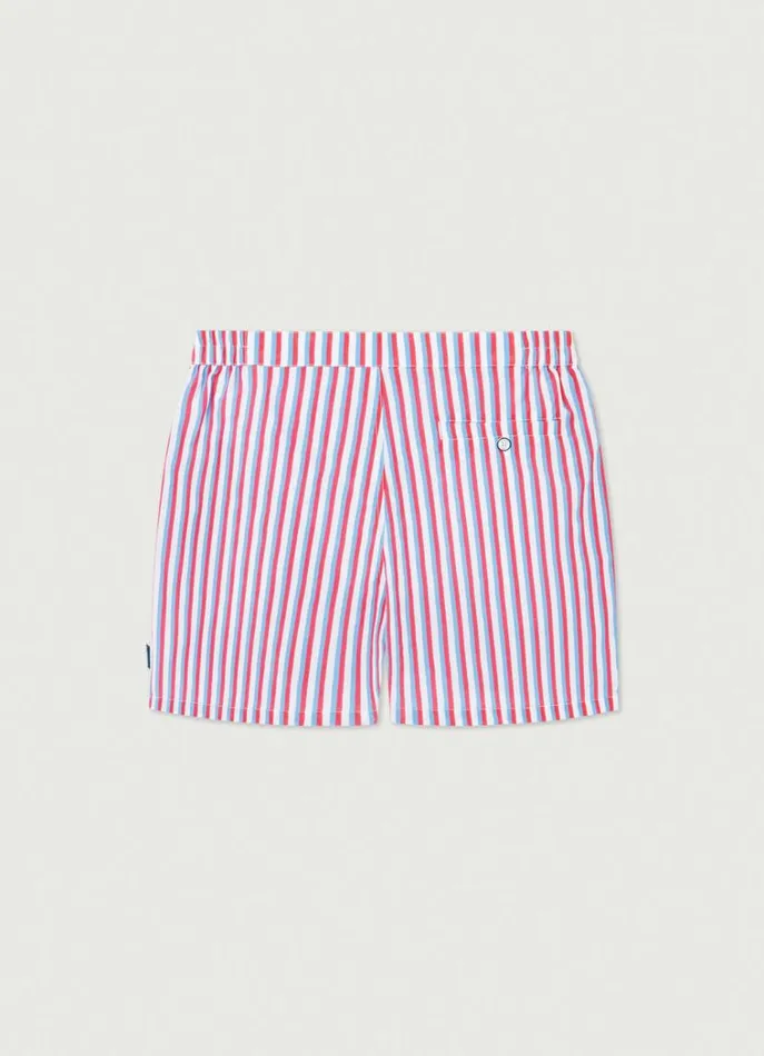 Men Swimwear Hackett London Striped Swim Shorts Fuchsia