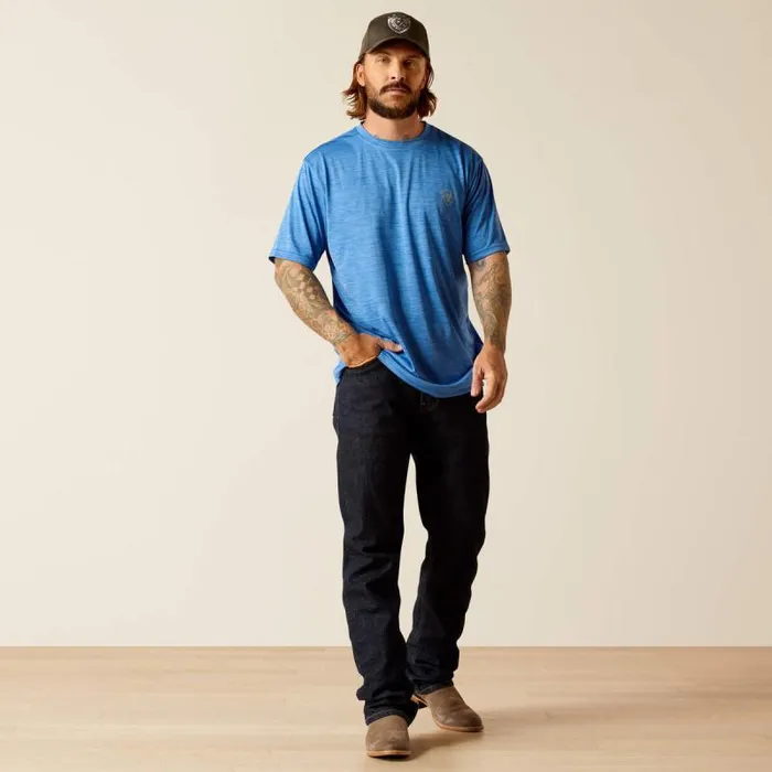 Men TShirts and Polos Ariat Charger Basic TShirt Seascape