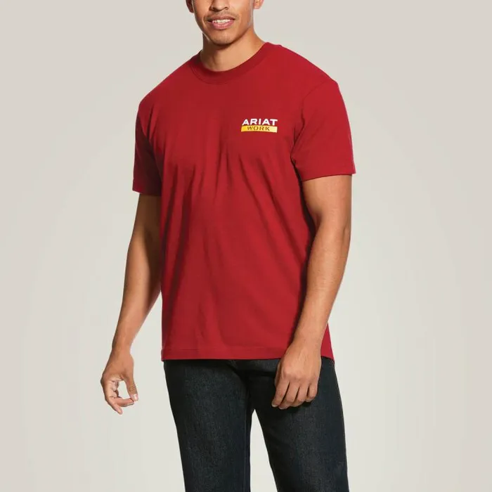 Men TShirts and Polos Ariat Rebar Cotton Strong Roughneck Graphic TShirt Rio Red Men TShirts and Polos Ariat Rebar Cotton Strong Roughneck Graphic TShirt Rio Red