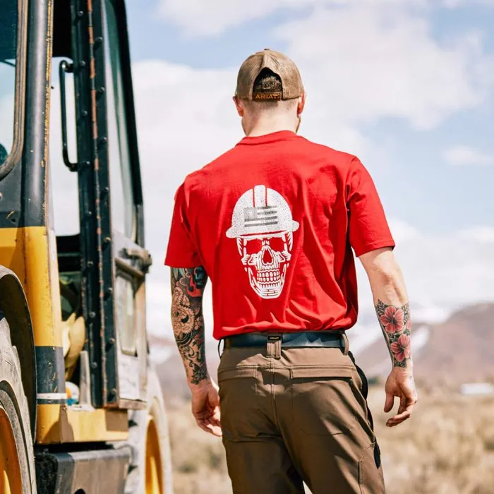 Men TShirts and Polos Ariat Rebar Cotton Strong Roughneck Graphic TShirt Rio Red Men TShirts and Polos Ariat Rebar Cotton Strong Roughneck Graphic TShirt Rio Red