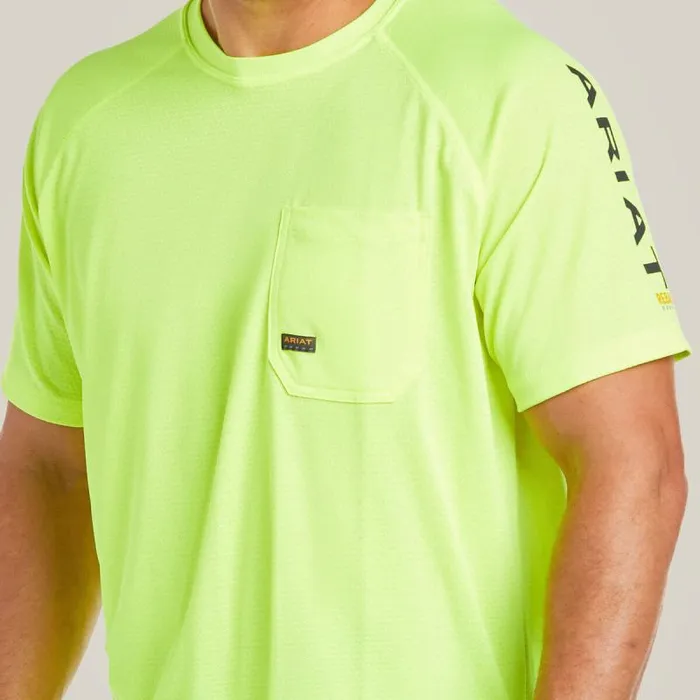 Men TShirts and Polos Ariat Rebar Heat Fighter TShirt Neon Lime Men TShirts and Polos Ariat Rebar Heat Fighter TShirt Neon Lime