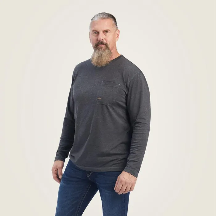 Men TShirts and Polos Ariat Rebar Workman Born For This Graphic TShirt Charcoal Heather Men TShirts and Polos Ariat Rebar Workman Born For This Graphic TShirt Charcoal Heather