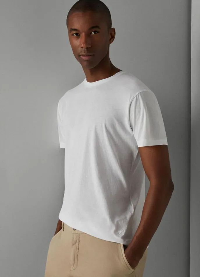 Men Tshirts Hackett London Classic Fit Dyed TShirt White