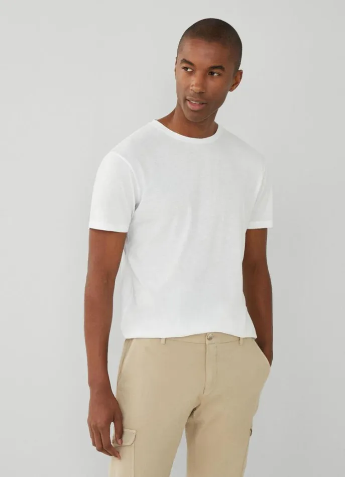 Men Tshirts Hackett London Classic Fit Dyed TShirt White