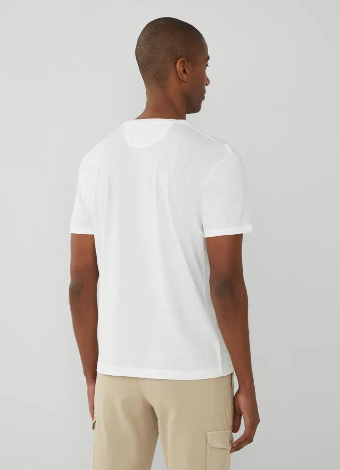 Men Tshirts Hackett London Classic Fit Dyed TShirt White
