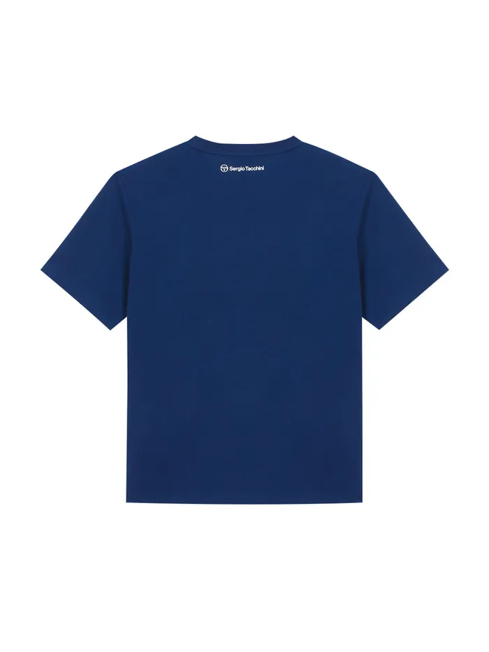 Men TShirts Sergio Tacchini Preppy Artwork TShirt Navy