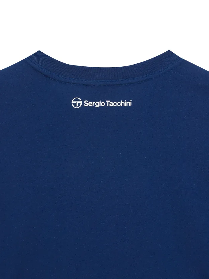 Men TShirts Sergio Tacchini Preppy Artwork TShirt Navy