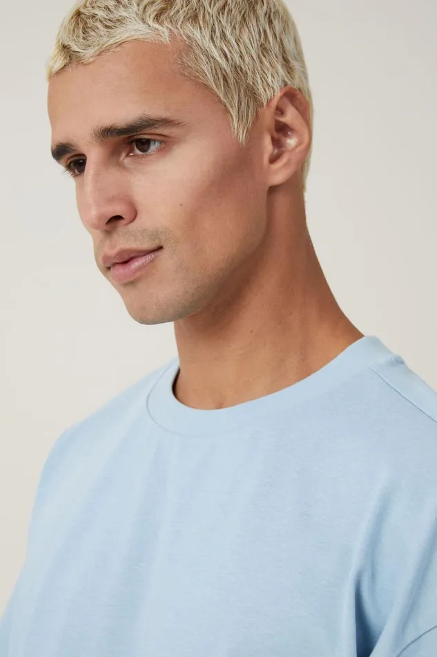 Men Tees and Tanks Cotton On Box Fit Plain TShirt Blue Mist Men Tees and Tanks Cotton On Box Fit Plain TShirt Blue Mist