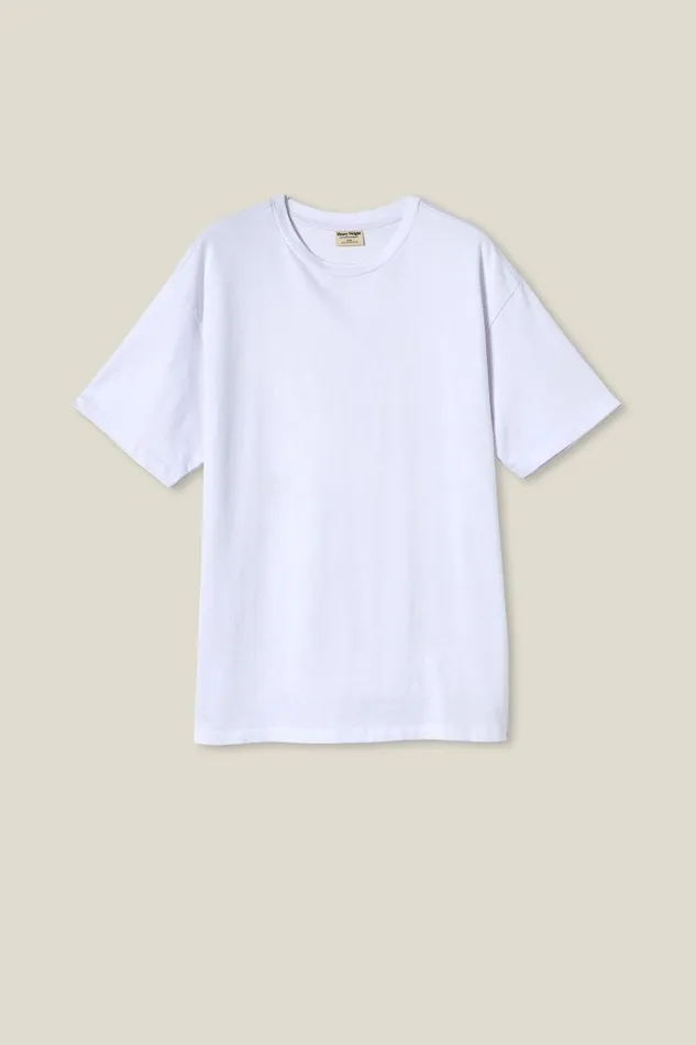 Men Tees and Tanks Cotton On Box Fit Plain TShirt White