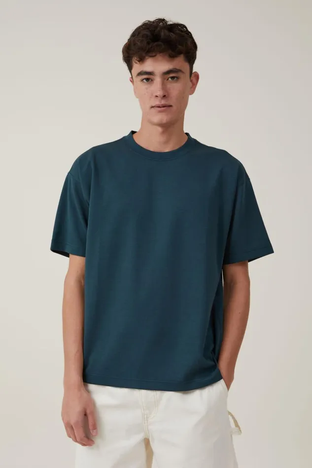 Men Tees and Tanks Cotton On Hyperweave TShirt Deep Sea Teal