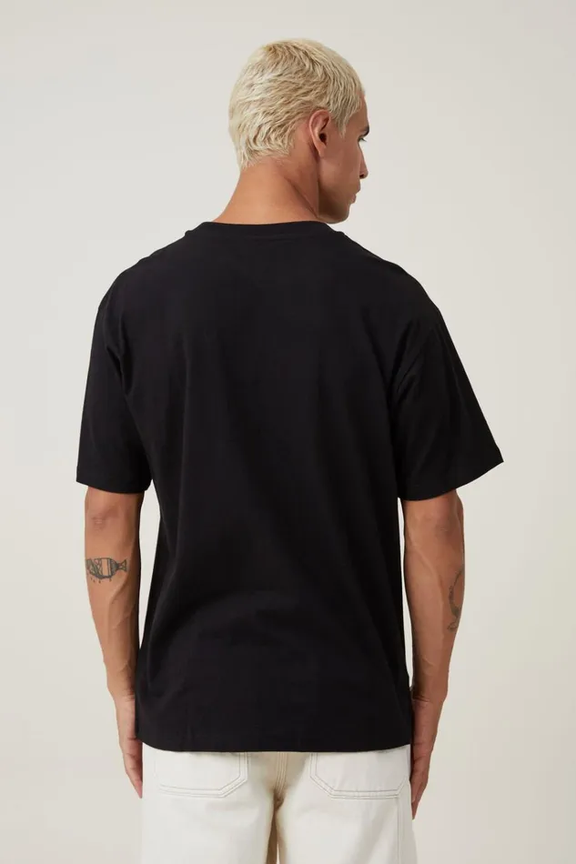 Men Tees and Tanks Cotton On Loose Fit College TShirt Black City Loop Men Tees and Tanks Cotton On Loose Fit College TShirt Black City Loop