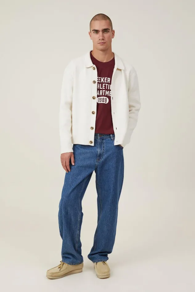 Men Tees and Tanks Cotton On Loose Fit College TShirt True Burgundybleeker St 1989 Men Tees and Tanks Cotton On Loose Fit College TShirt True Burgundybleeker St 1989