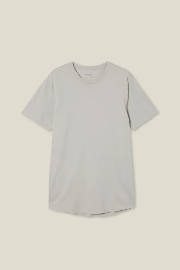 Men Tees and Tanks Cotton On Organic Longline TShirt Smoke