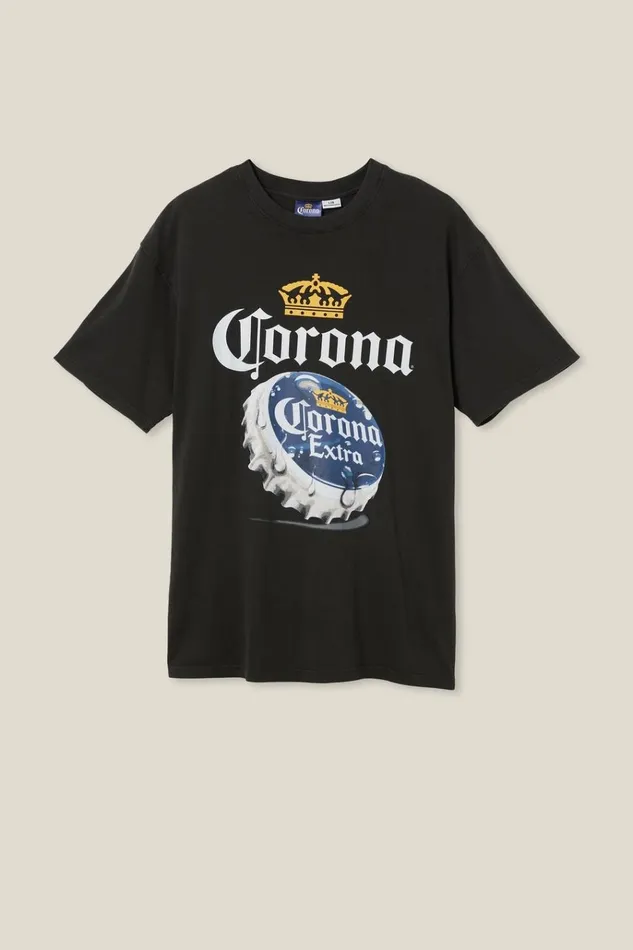 Men Tees and Tanks Cotton On Special Edition TShirt Lcn Cor Washed Blackcorona 8211 Bottle Cap Men Tees and Tanks Cotton On Special Edition TShirt Lcn Cor Washed Blackcorona 8211 Bottle Cap