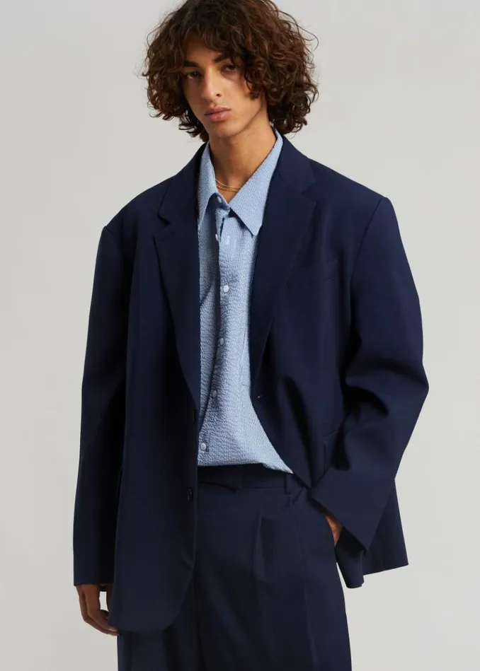 Men The Frankie Shop Beo Blazer 8211 Blue Blue