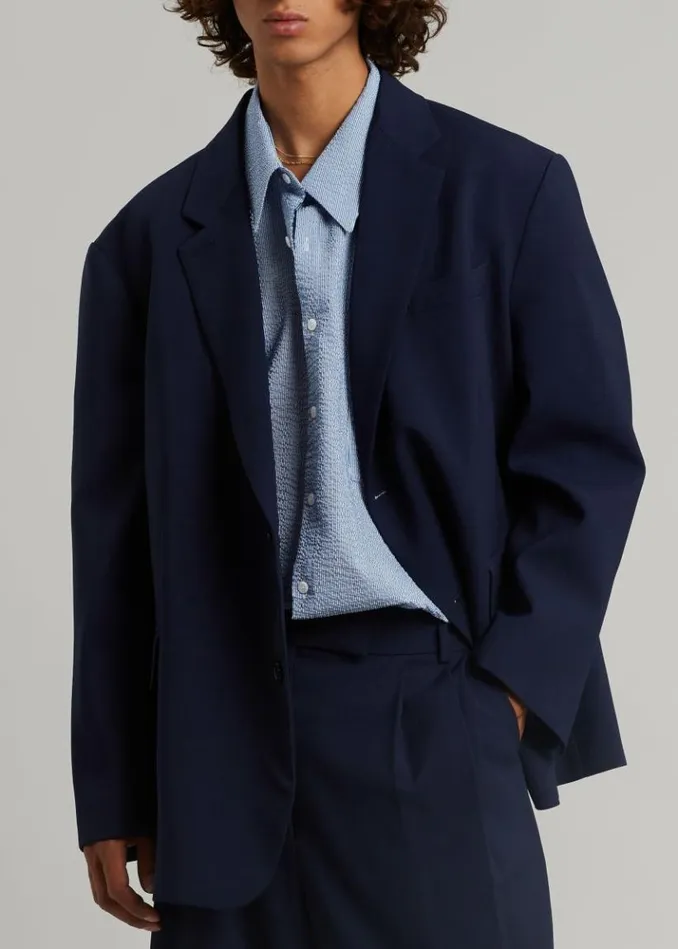 Men The Frankie Shop Beo Blazer 8211 Blue Blue