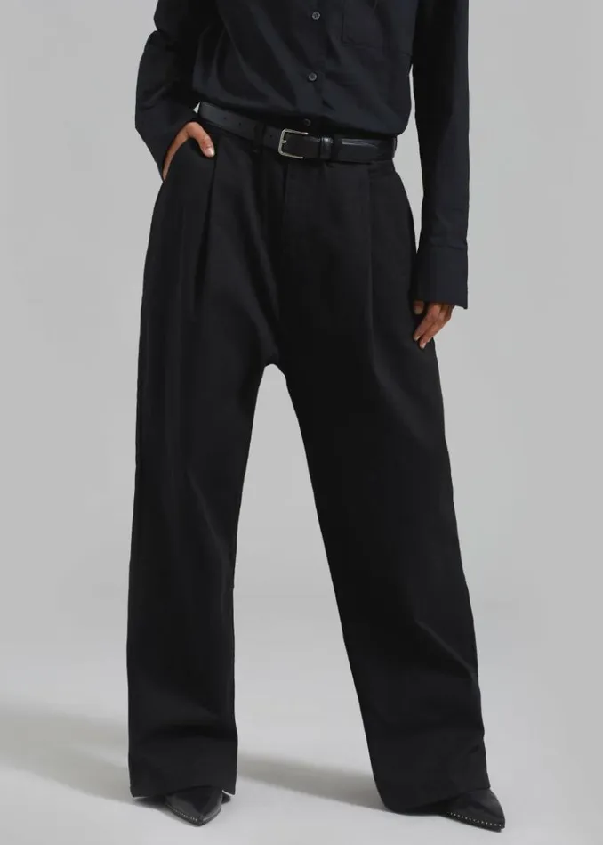 Men The Frankie Shop Drew Denim Pants 8211 Black Black