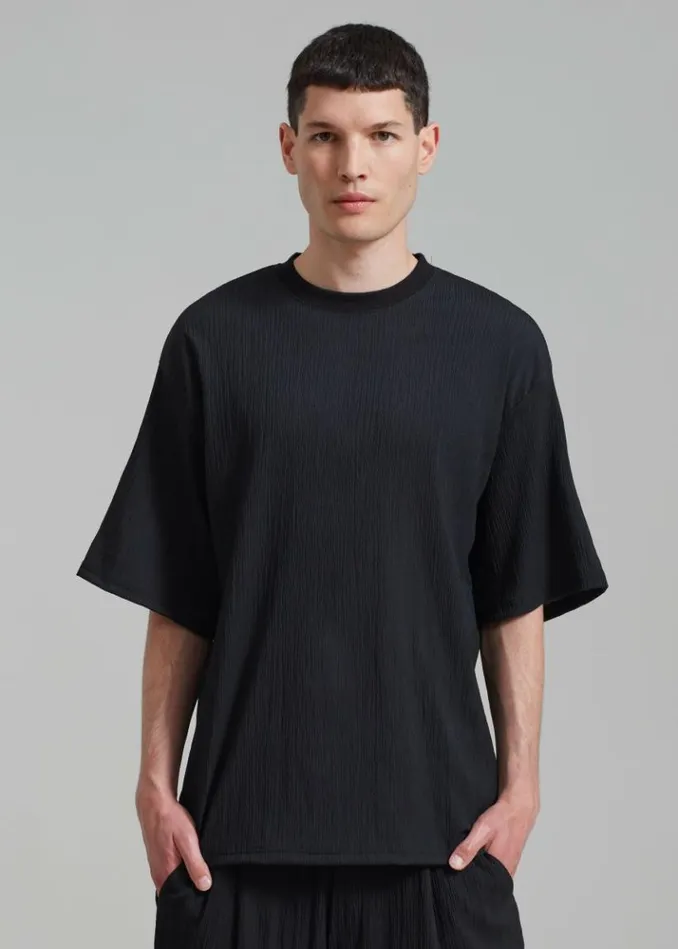 Men The Frankie Shop Eliott Crinkle Tee 8211 Black Black