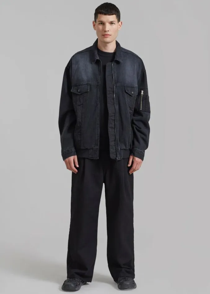 Men The Frankie Shop Nash Denim Jacket 8211 Black Black