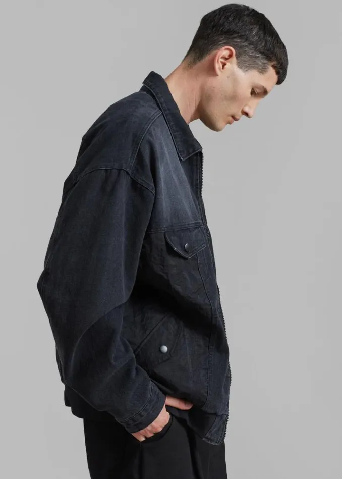 Men The Frankie Shop Nash Denim Jacket 8211 Black Black
