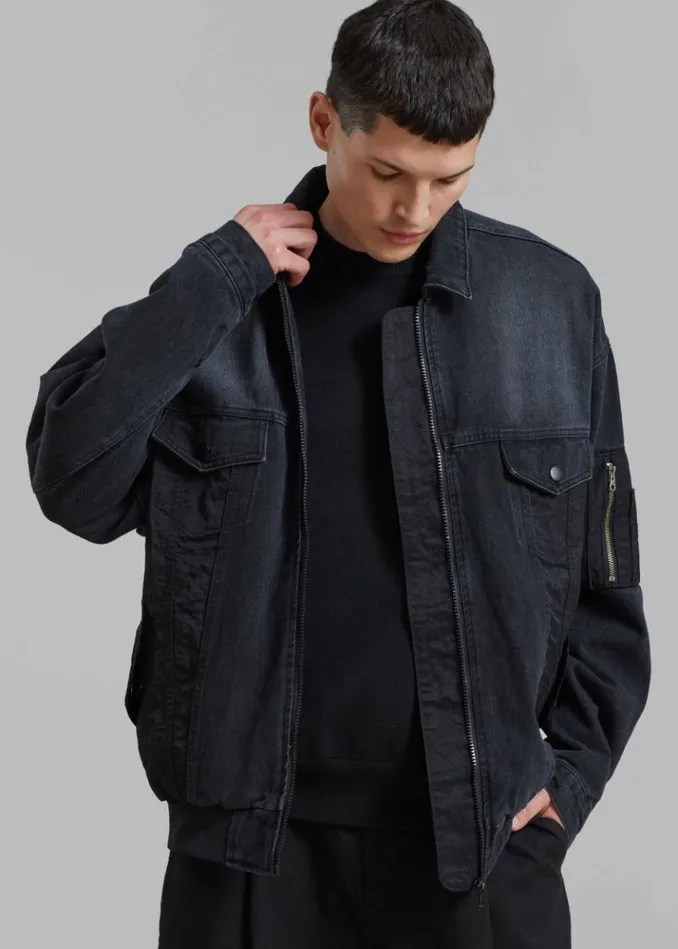 Men The Frankie Shop Nash Denim Jacket 8211 Black Black