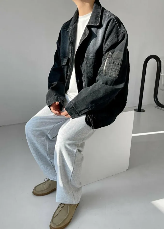 Men The Frankie Shop Nash Denim Jacket 8211 Black Black