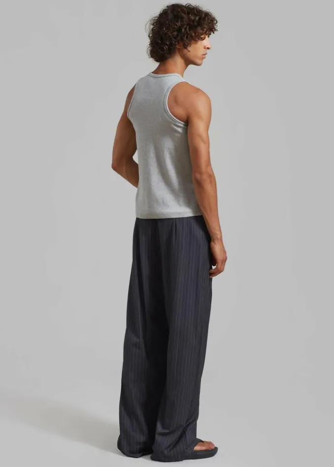 Men The Frankie Shop Peyton Pleated Pants 8211 Grey Pinstripe Grey Pinstripe