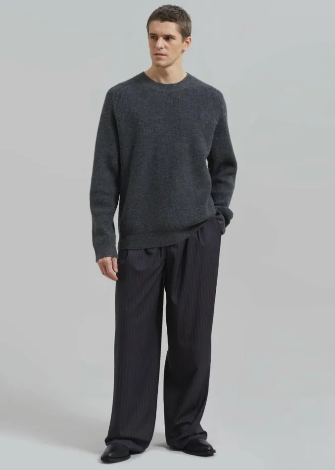 Men The Frankie Shop Peyton Pleated Pants 8211 Grey Pinstripe Grey Pinstripe