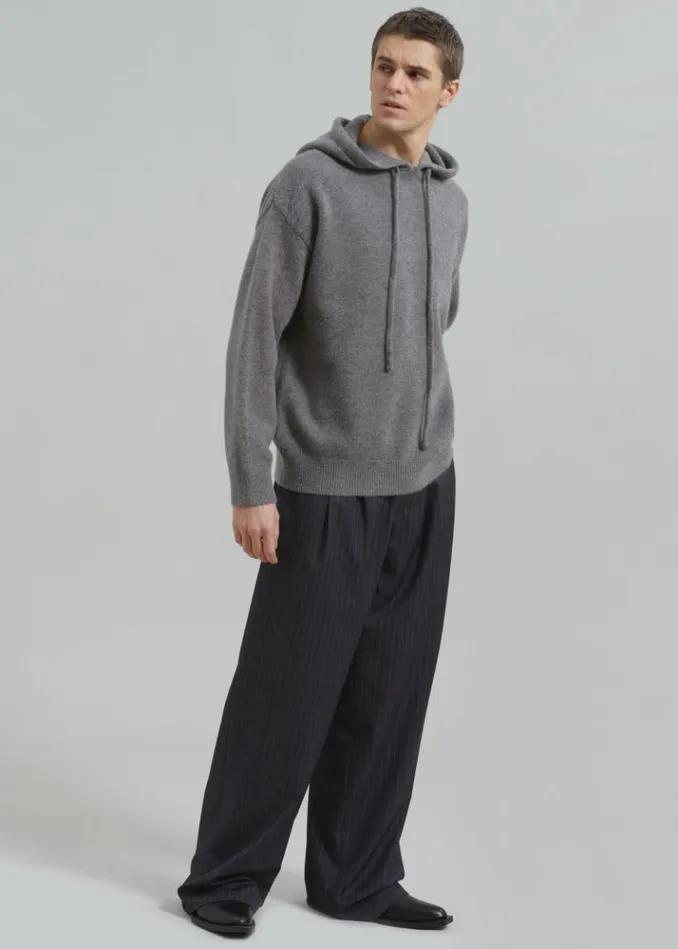 Men The Frankie Shop Peyton Pleated Pants 8211 Grey Pinstripe Grey Pinstripe