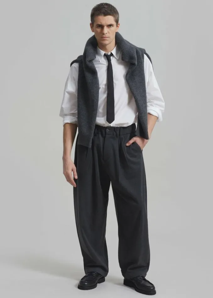 Men The Frankie Shop Theo Pants 8211 Charcoal Charcoal