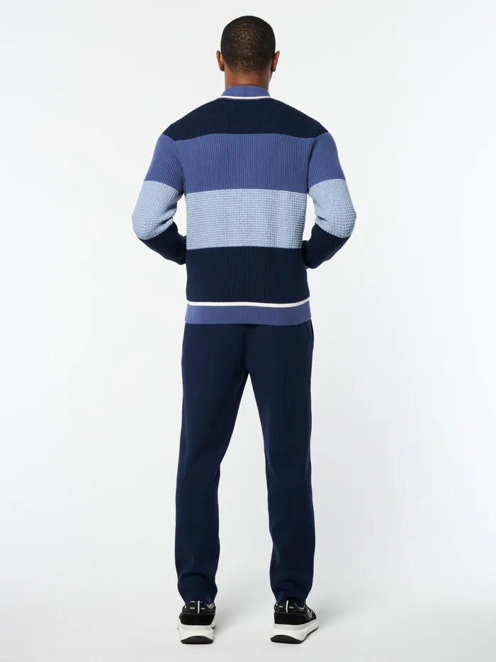 Men Tracksuits Sergio Tacchini Enzo Striped Track Jacket Faded Denim